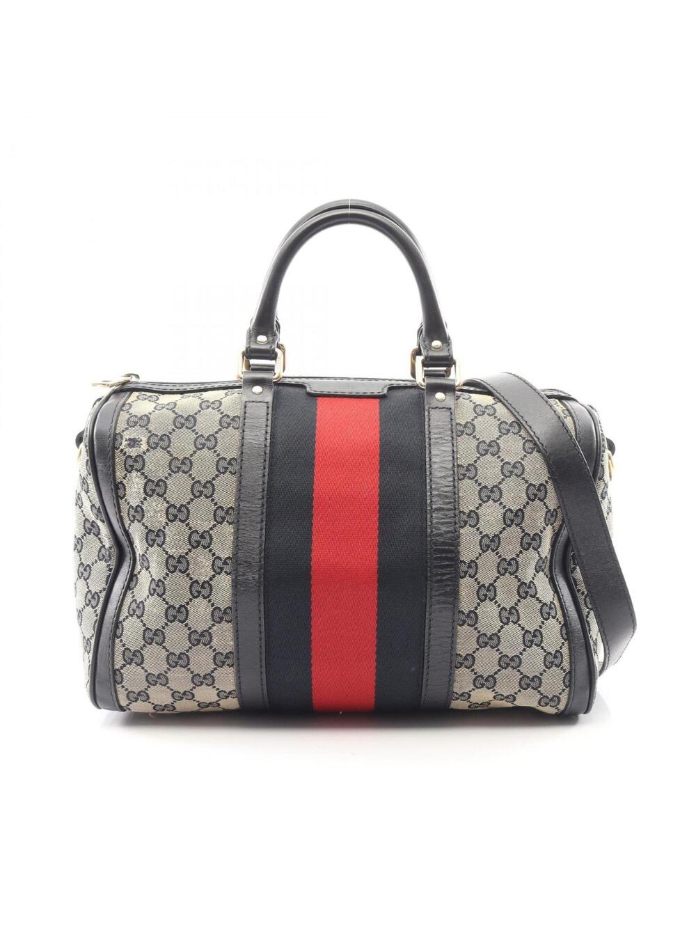 Gucci Vintage Web Boston Bag Gg Canvas #324998G80B